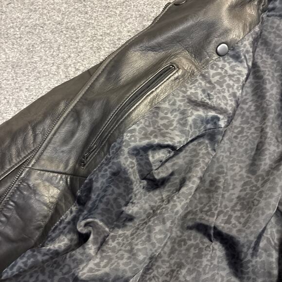 Harley Davidson Women's XL 100% Genuine Leather Motorcycle Jacket Embroidery - Picture 8 of 15